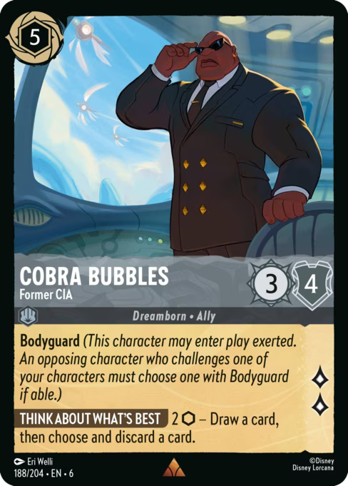 Cobra Bubbles - Former CIA Disney Lorcana card