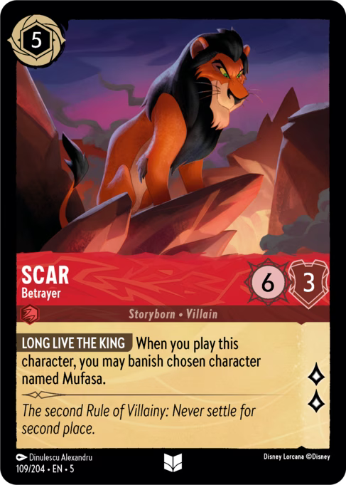 Scar - Betrayer Disney Lorcana card