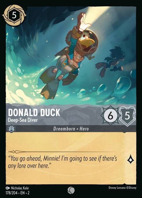 Donald Duck - Deep-Sea Diver Disney Lorcana card