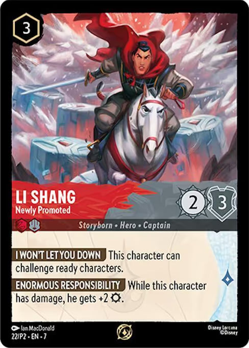 Li Shang - Newly Promoted Disney Lorcana card