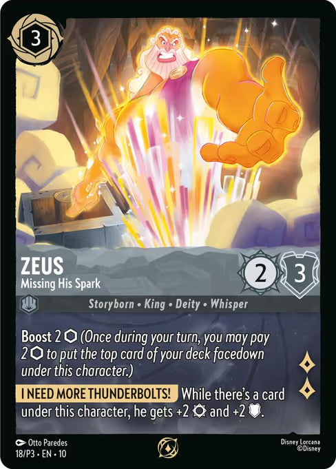 Zeus - Missing His Spark Disney Lorcana card