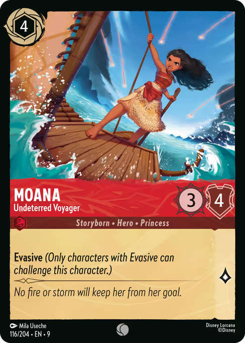 Moana - Undeterred Voyager Disney Lorcana card