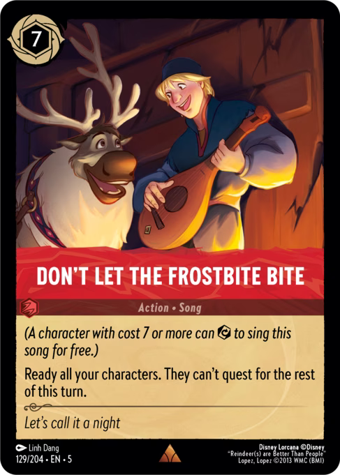 Don't Let the Frostbite Bite Disney Lorcana card