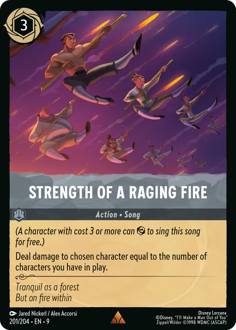 Strength of a Raging Fire Disney Lorcana card