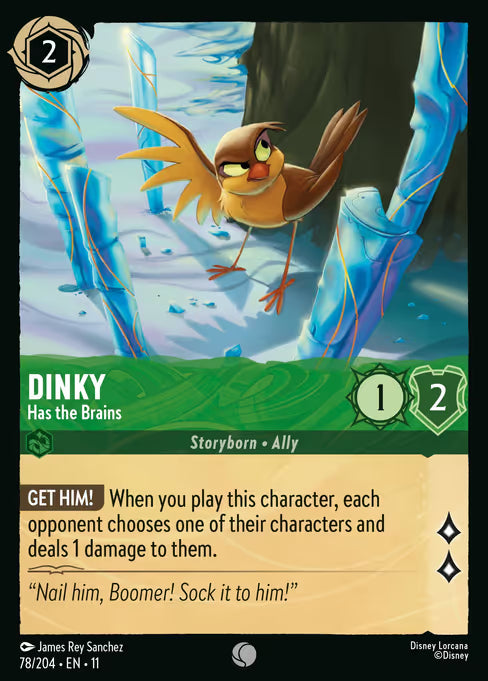 Dinky - Has the Brains Disney Lorcana card