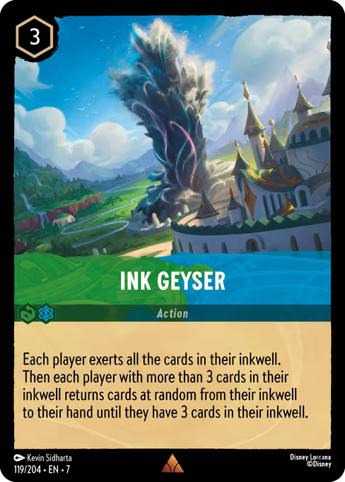 Ink Geyser Disney Lorcana card
