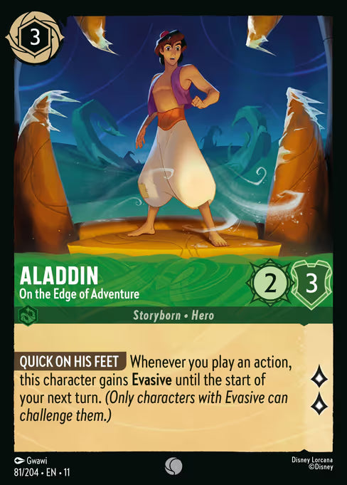 Aladdin - On the Edge of Adventure Disney Lorcana card