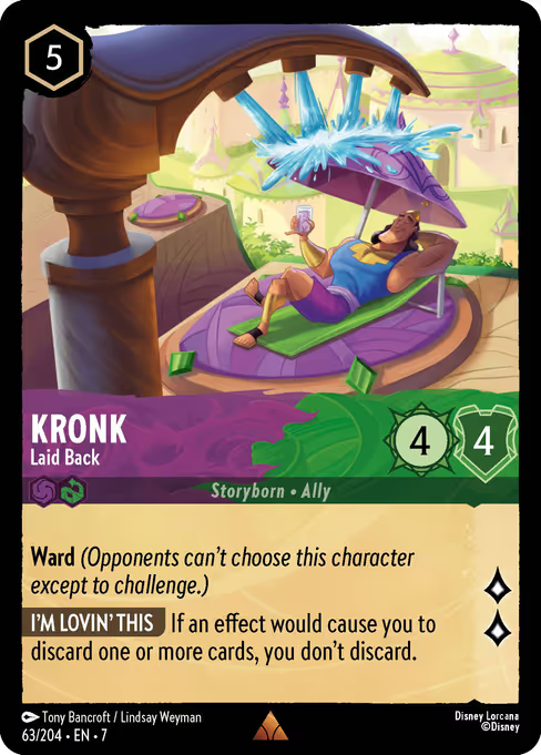 Kronk - Laid Back Disney Lorcana card