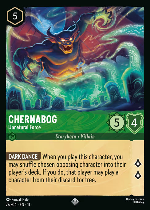 Chernabog - Unnatural Force Disney Lorcana card