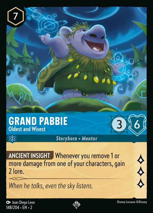 Grand Pabbie - Oldest and Wisest Disney Lorcana card