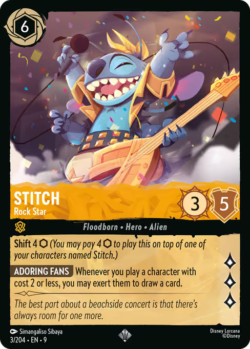 Stitch - Rock Star Disney Lorcana card
