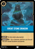 Great Stone Dragon Disney Lorcana card