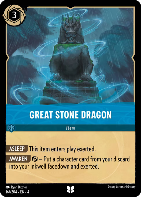 Great Stone Dragon Disney Lorcana card