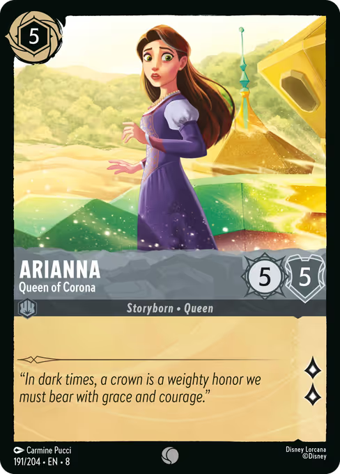 Arianna - Queen of Corona Disney Lorcana card