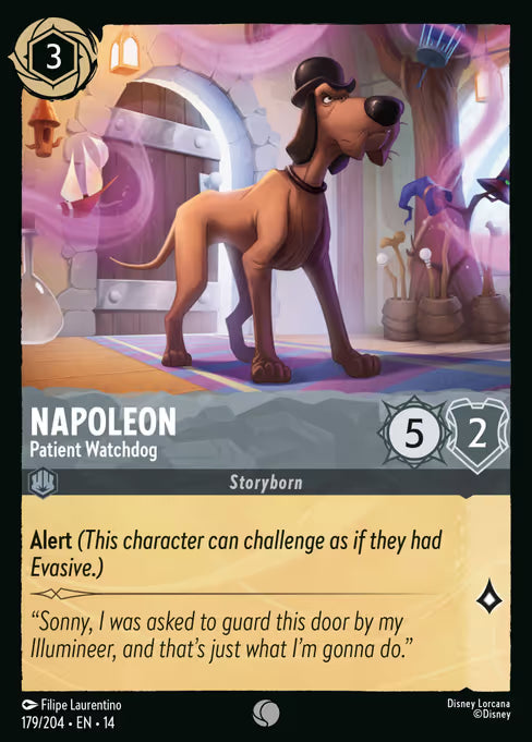 Napoleon - Patient Watchdog Disney Lorcana card