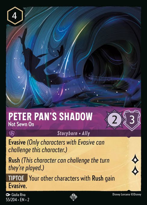 Peter Pan's Shadow - Not Sewn On Disney Lorcana card