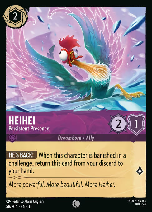 Heihei - Persistent Presence Disney Lorcana card