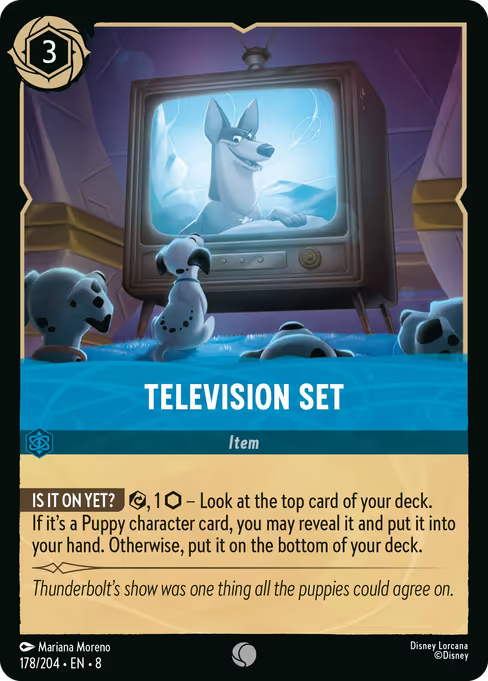 Television Set Disney Lorcana card