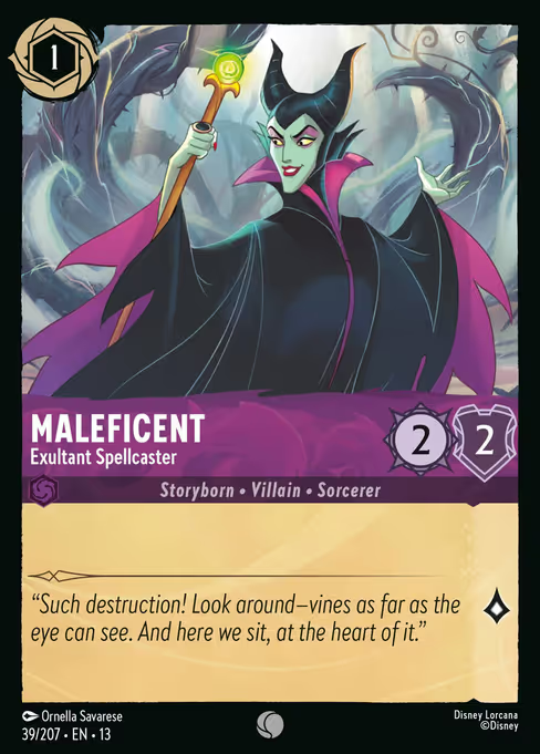 Maleficent - Exultant Spellcaster Disney Lorcana card