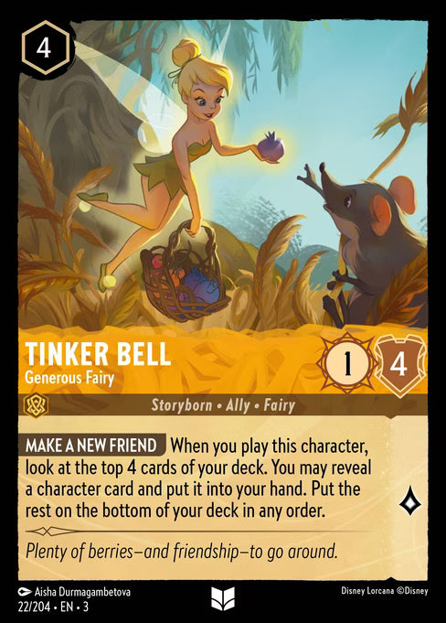 Tinker Bell - Generous Fairy Disney Lorcana card