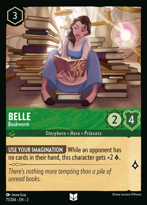 Belle - Bookworm Disney Lorcana card