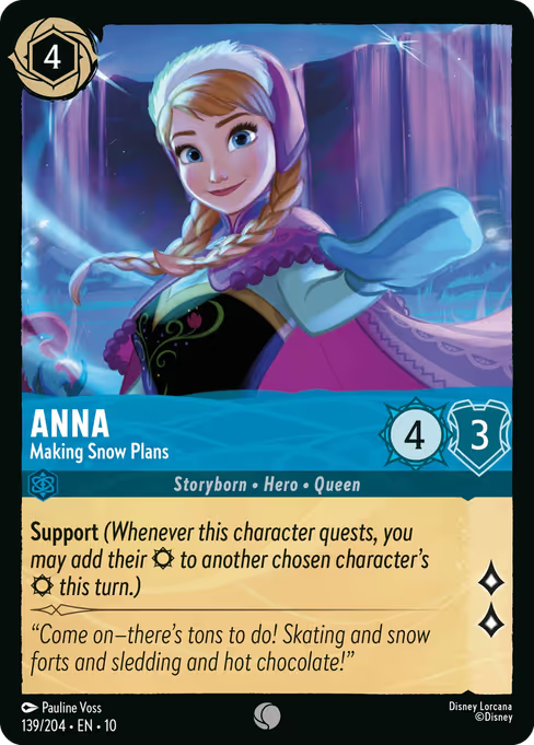 Anna - Making Snow Plans Disney Lorcana card