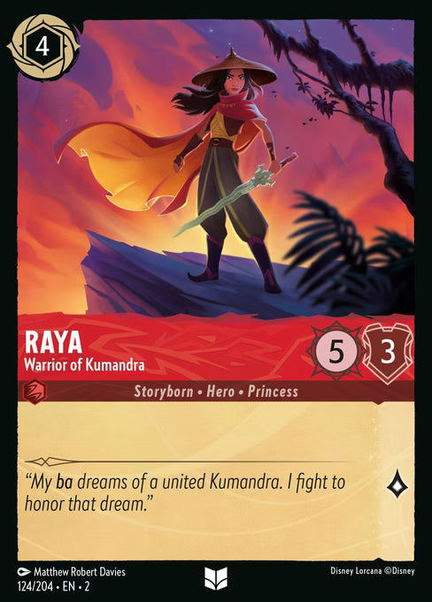 Raya - Warrior of Kumandra Disney Lorcana card