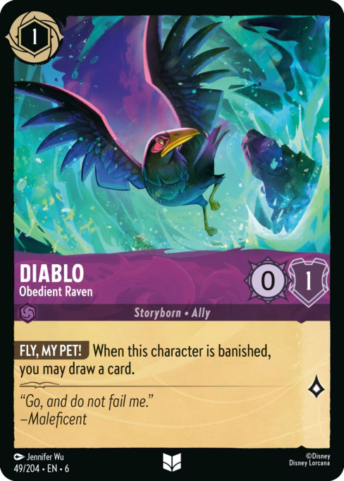 Diablo - Obedient Raven Disney Lorcana card