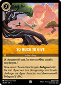 So Much to Give Disney Lorcana card