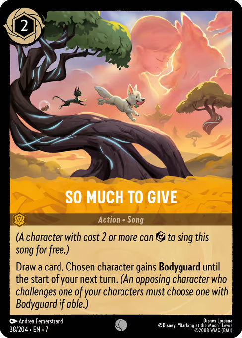 So Much to Give Disney Lorcana card