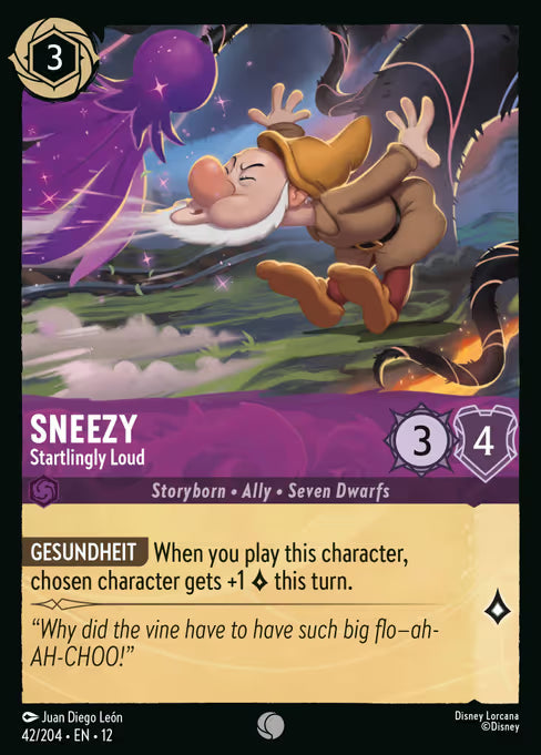 Sneezy - Startlingly Loud Disney Lorcana card