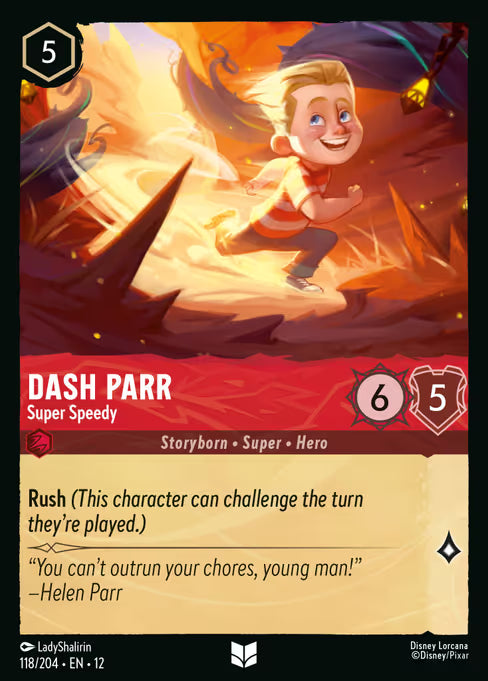 Dash Parr - Super Speedy Disney Lorcana card