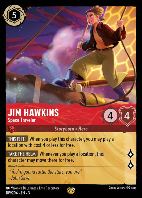 Jim Hawkins - Space Traveler Disney Lorcana card