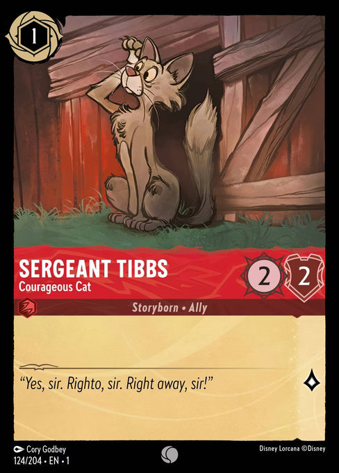 Sergeant Tibbs - Courageous Cat Disney Lorcana card