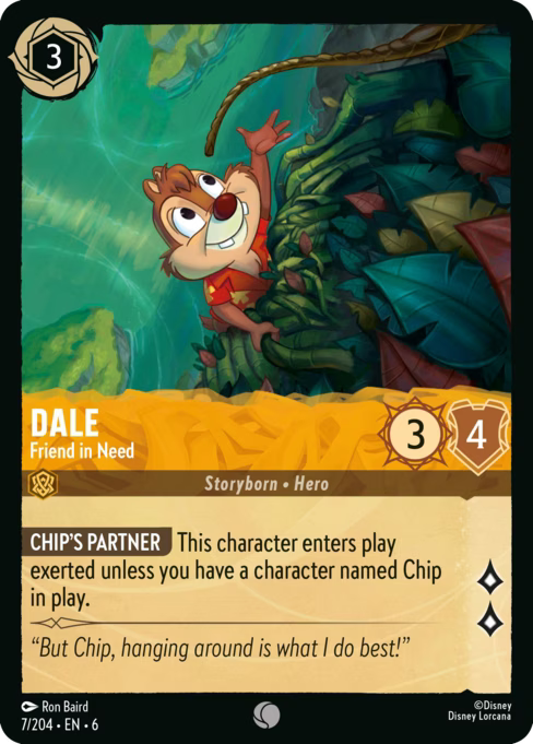 Dale - Friend in Need Disney Lorcana card