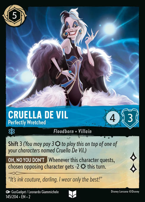 Cruella De Vil - Perfectly Wretched Disney Lorcana card