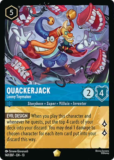 Quackerjack - Loony Toymaker Disney Lorcana card