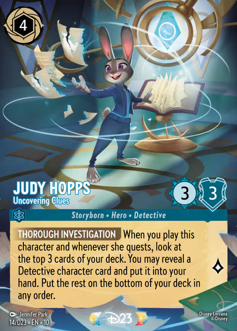 Judy Hopps - Uncovering Clues Disney Lorcana card