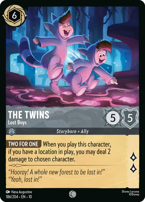 The Twins - Lost Boys Disney Lorcana card