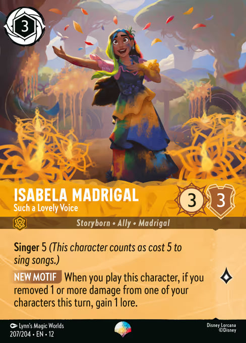 Isabela Madrigal - Such a Lovely Voice Disney Lorcana card