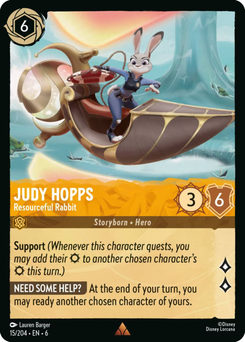 Judy Hopps - Resourceful Rabbit Disney Lorcana card