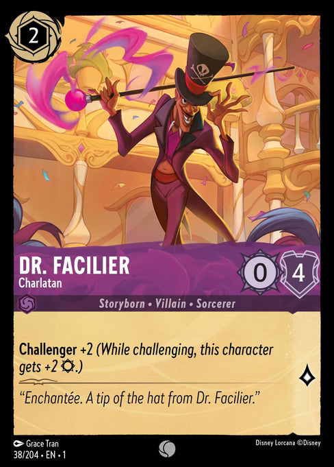 Dr. Facilier - Charlatan Disney Lorcana card