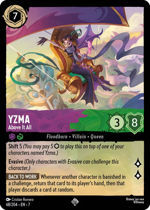 Yzma - Above It All Disney Lorcana card