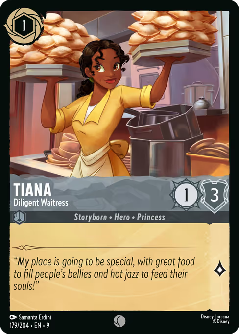 Tiana - Diligent Waitress Disney Lorcana card