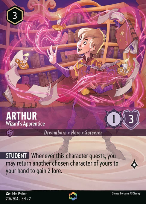 Arthur - Wizard's Apprentice Disney Lorcana card