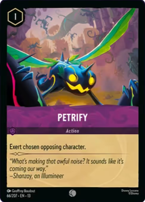 Petrify Disney Lorcana card