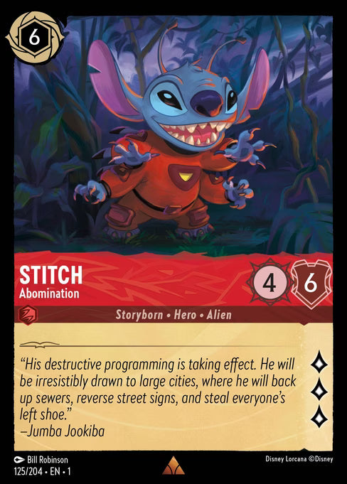 Stitch - Abomination Disney Lorcana card