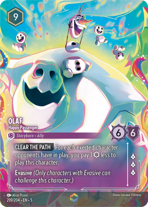 Olaf - Happy Passenger Disney Lorcana card