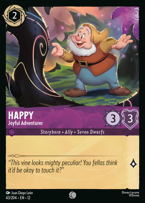 Happy - Joyful Adventurer Disney Lorcana card