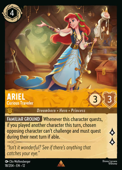 Ariel - Curious Traveler Disney Lorcana card